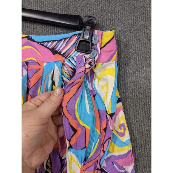 Vtg Kensington Square Maxi Skirt Womens Small Medium Colorful Bright 80s 90s - Picture 2 of 10